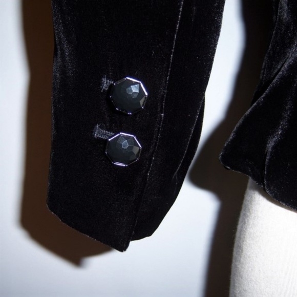NWT Ann Taylor LOFT Petites Black Velvet Jacket 8P - Picture 7 of 8
